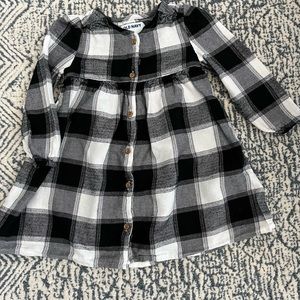 Black and white plaid girls dress size 3T